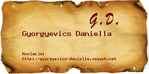 Gyorgyevics Daniella névjegykártya